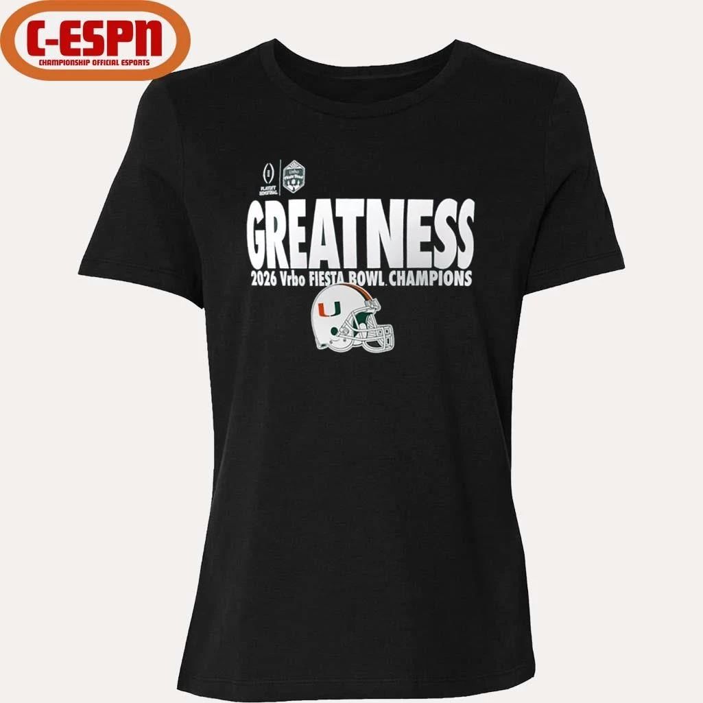 Miami Hurricanes Greatness Fiesta Bowl Champions T-Shirt
