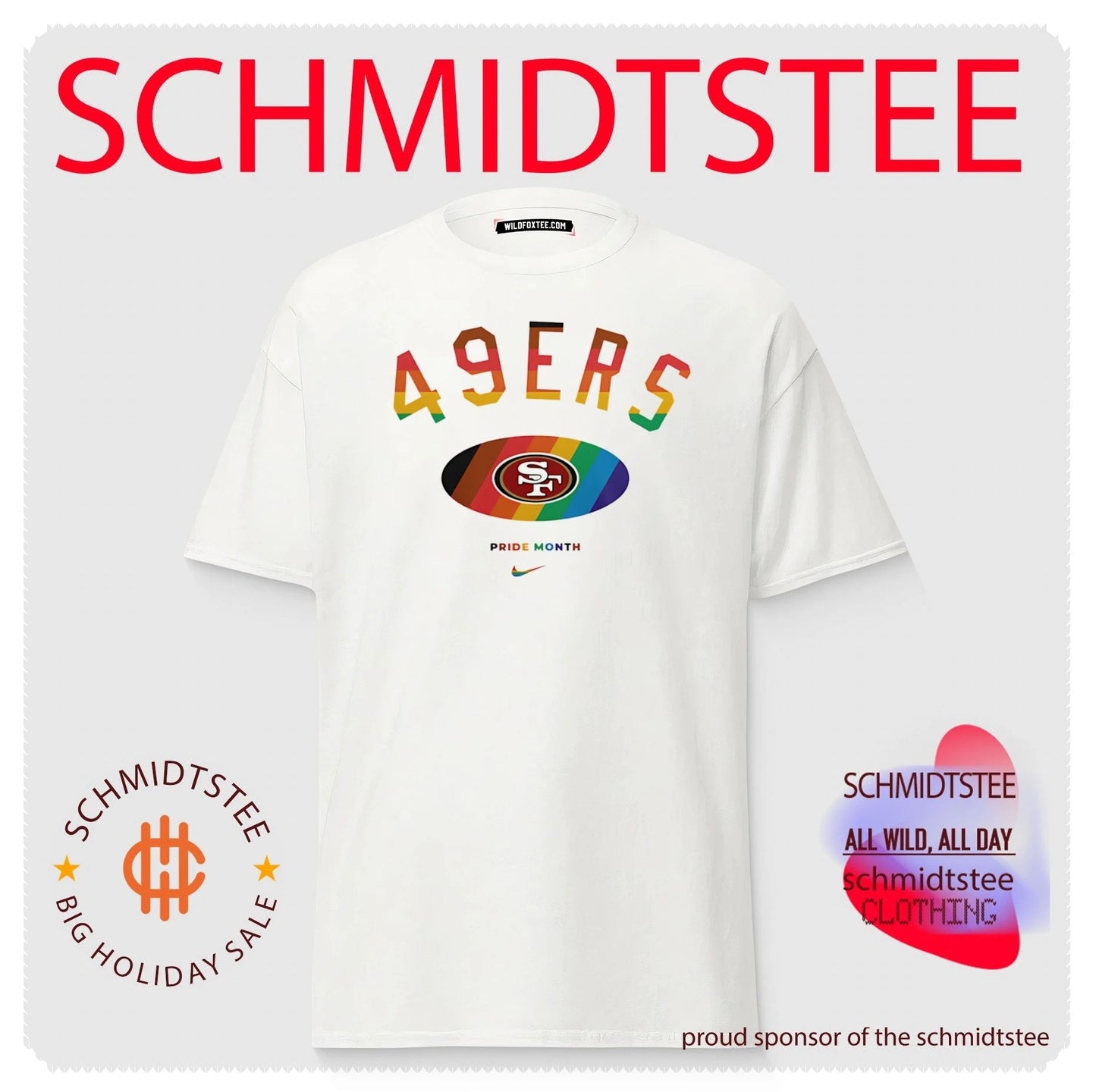 San Francisco 49ers Pride Month Rainbow logo shirt