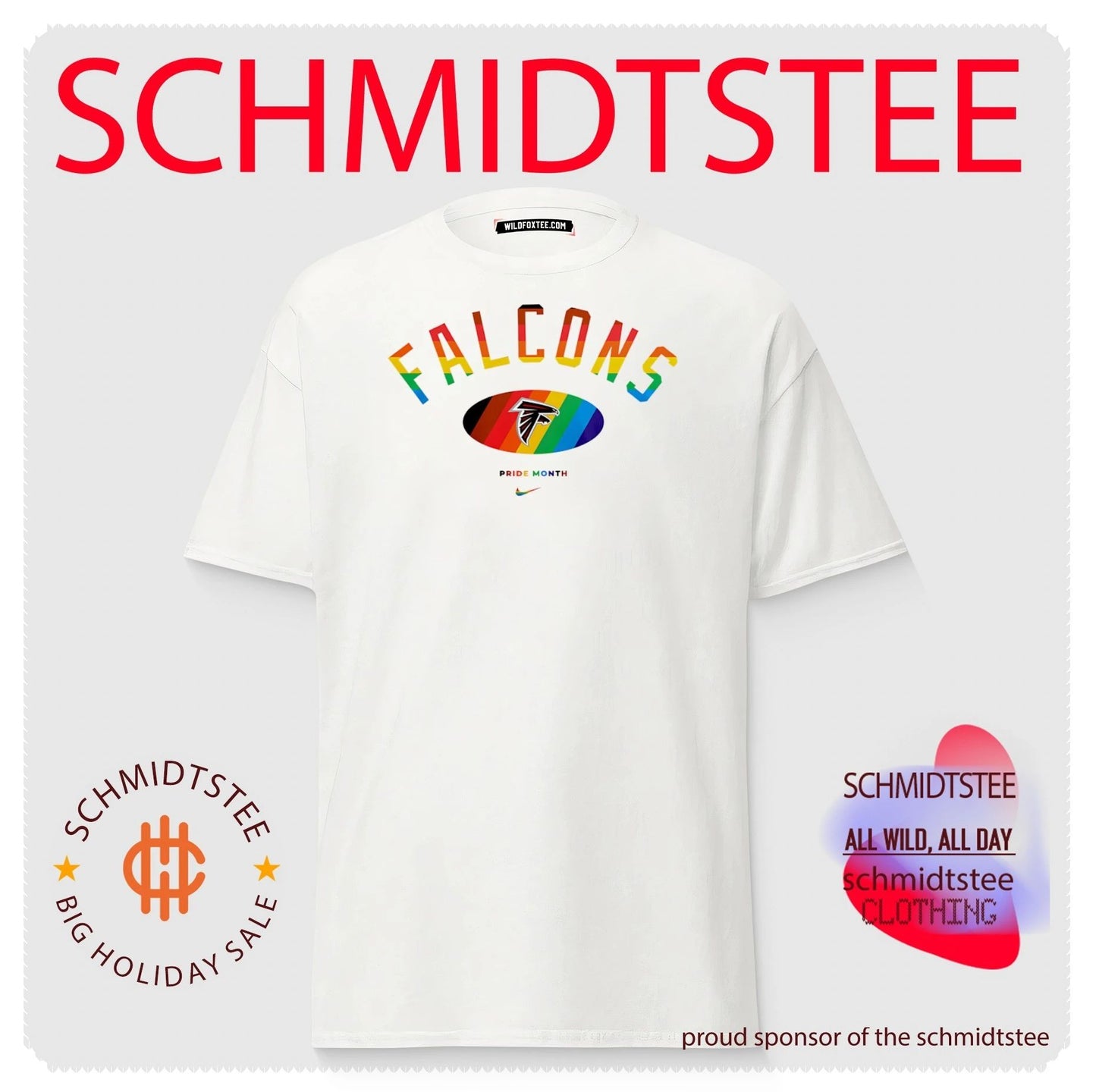 Atlanta Falcons Pride Month Rainbow logo shirt