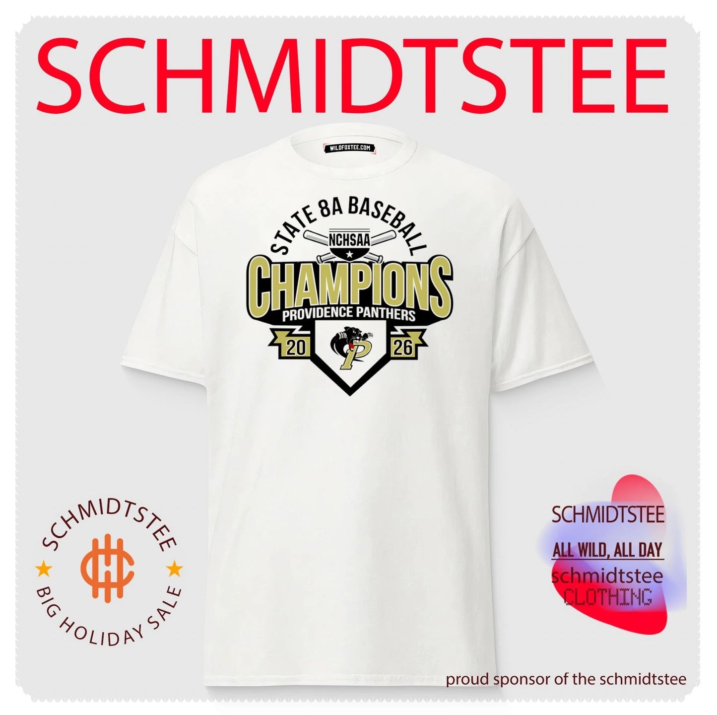 Providence Panthers 2026 NCHSAA State 8A Baseball Champions shirt