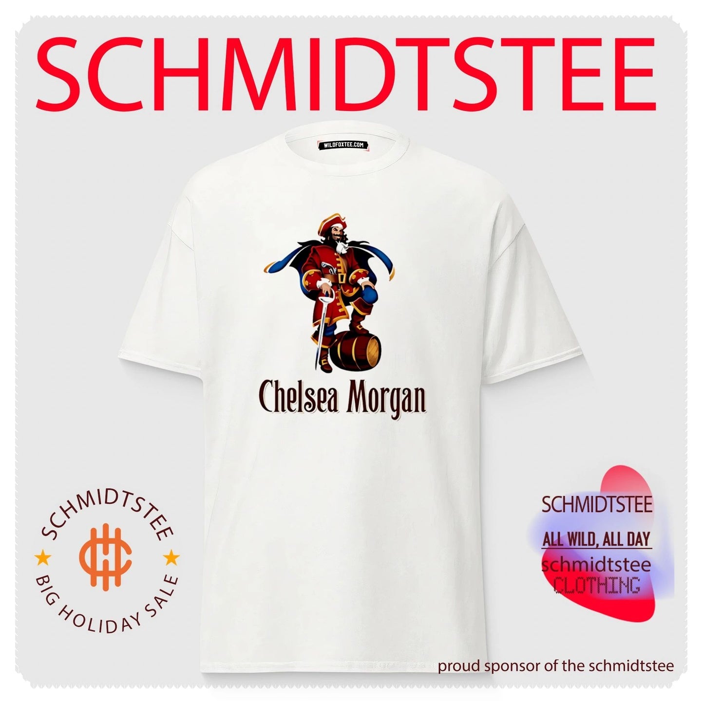 Captain Chelsea Morgan pirate illustration shirt