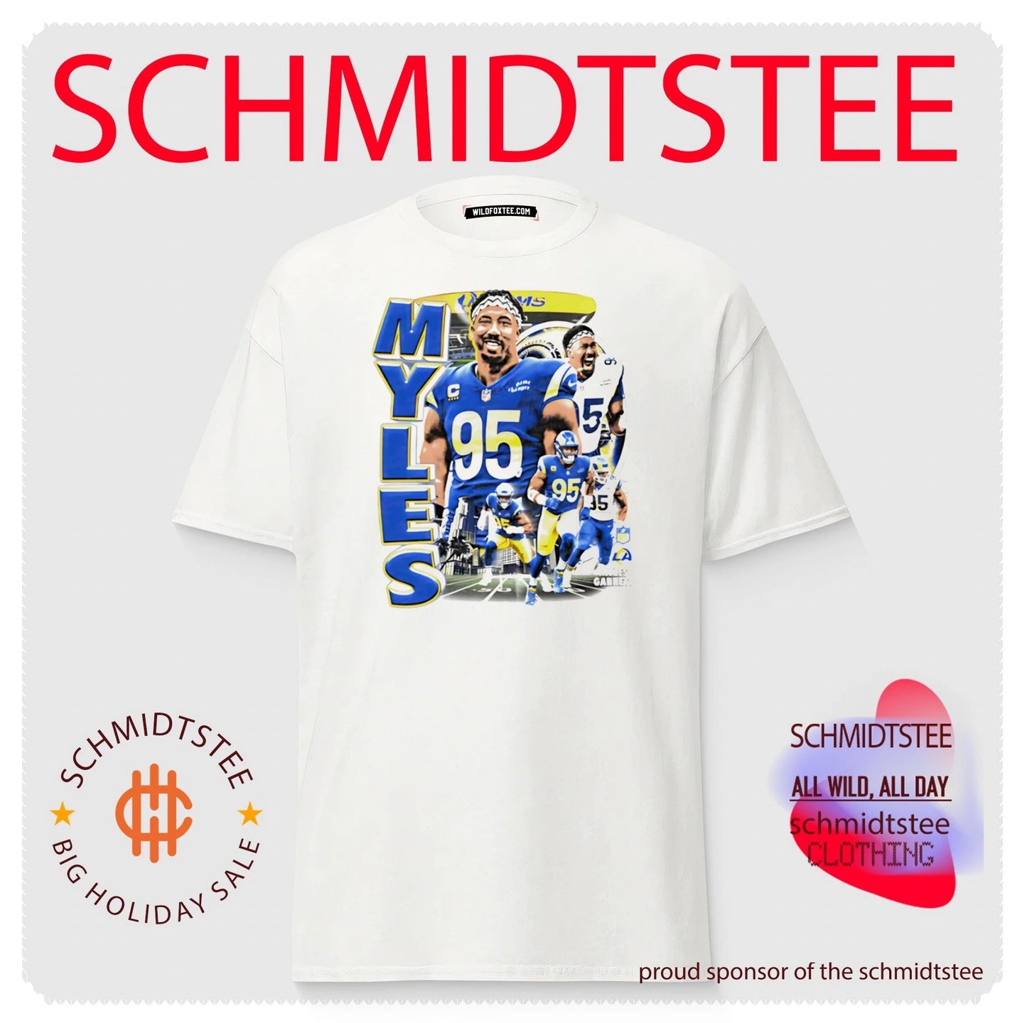 Myles Garrett Los Angeles Rams player collage shirt