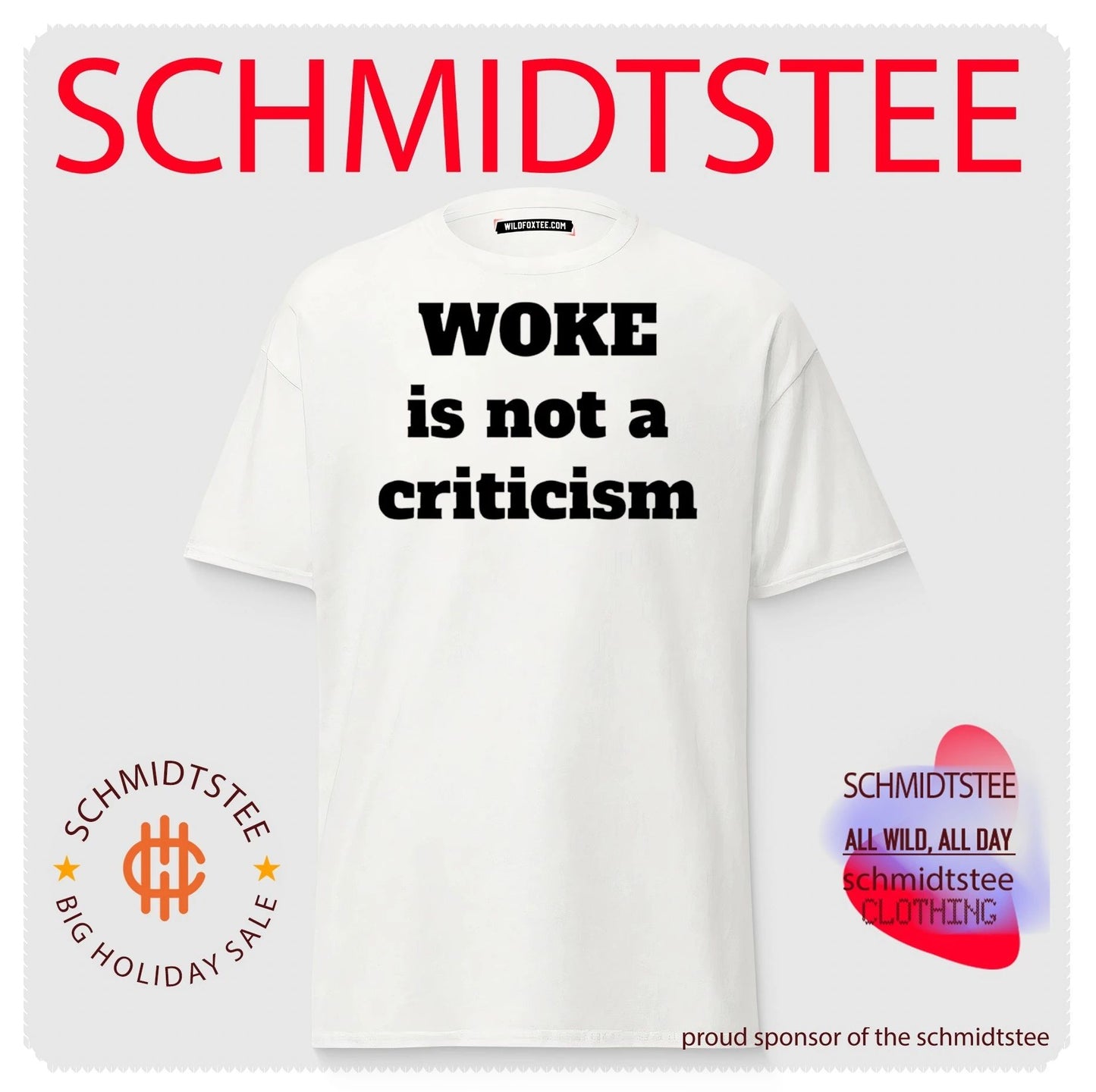 Woke is not a criticism simple text shirt
