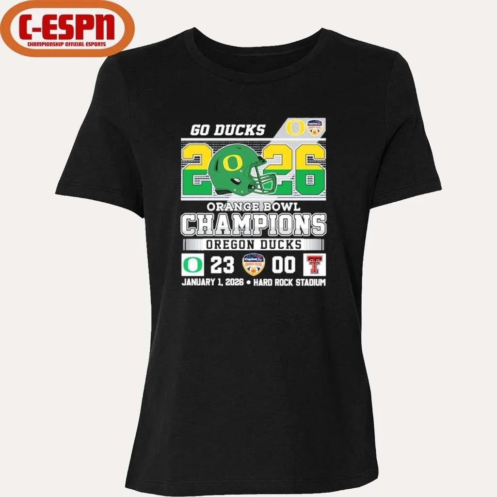 Oregon Ducks Orange Bowl Champions Score Go Ducks Shirt