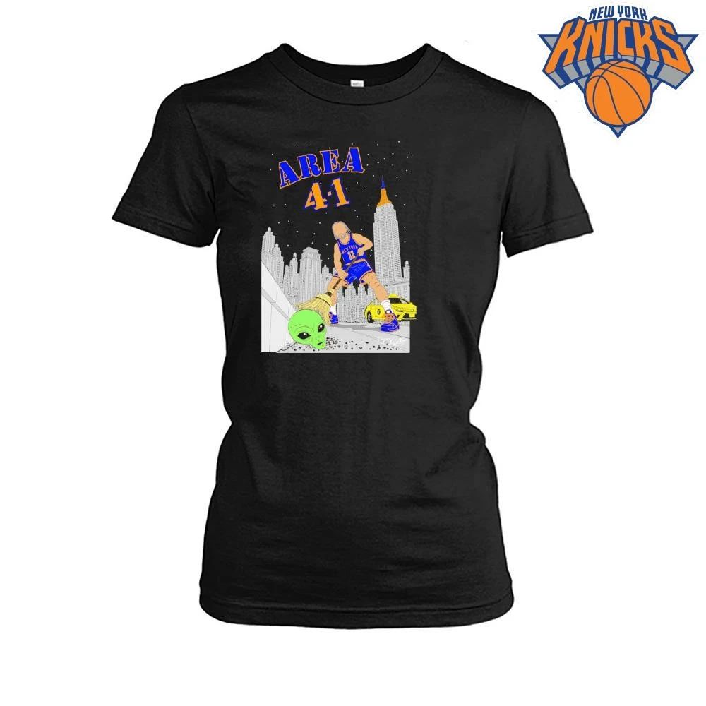 New York Knicks Champions NBA 2026 Area 4 1 Jalen Brunson Sweeping Alien Shirt