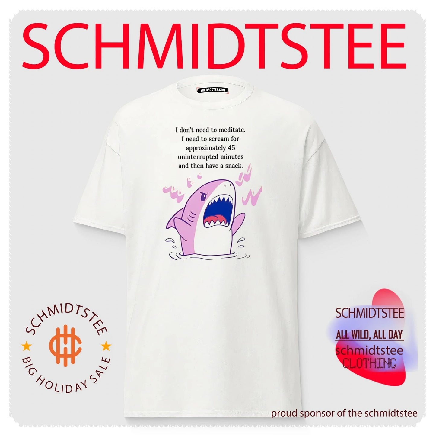 Shark I don’t need to meditate I need to scream for approxomately 45 uninterrupted minutes shirt