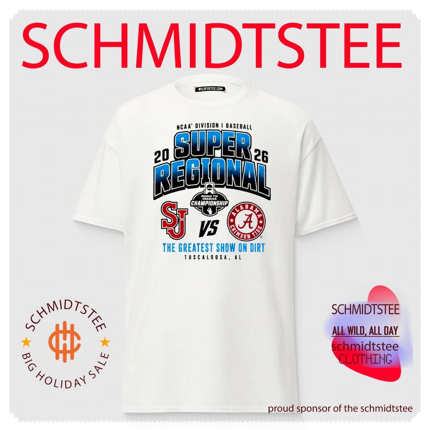 St John’s Red Storm vs Alabama Crimson Tide 2026 NCAA Division I Baseball Super Regional The Greatest Show On Dirt shirt