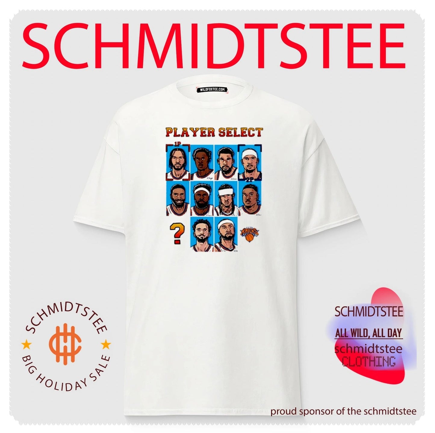 Player Select New York Knicks 8bit game shirt