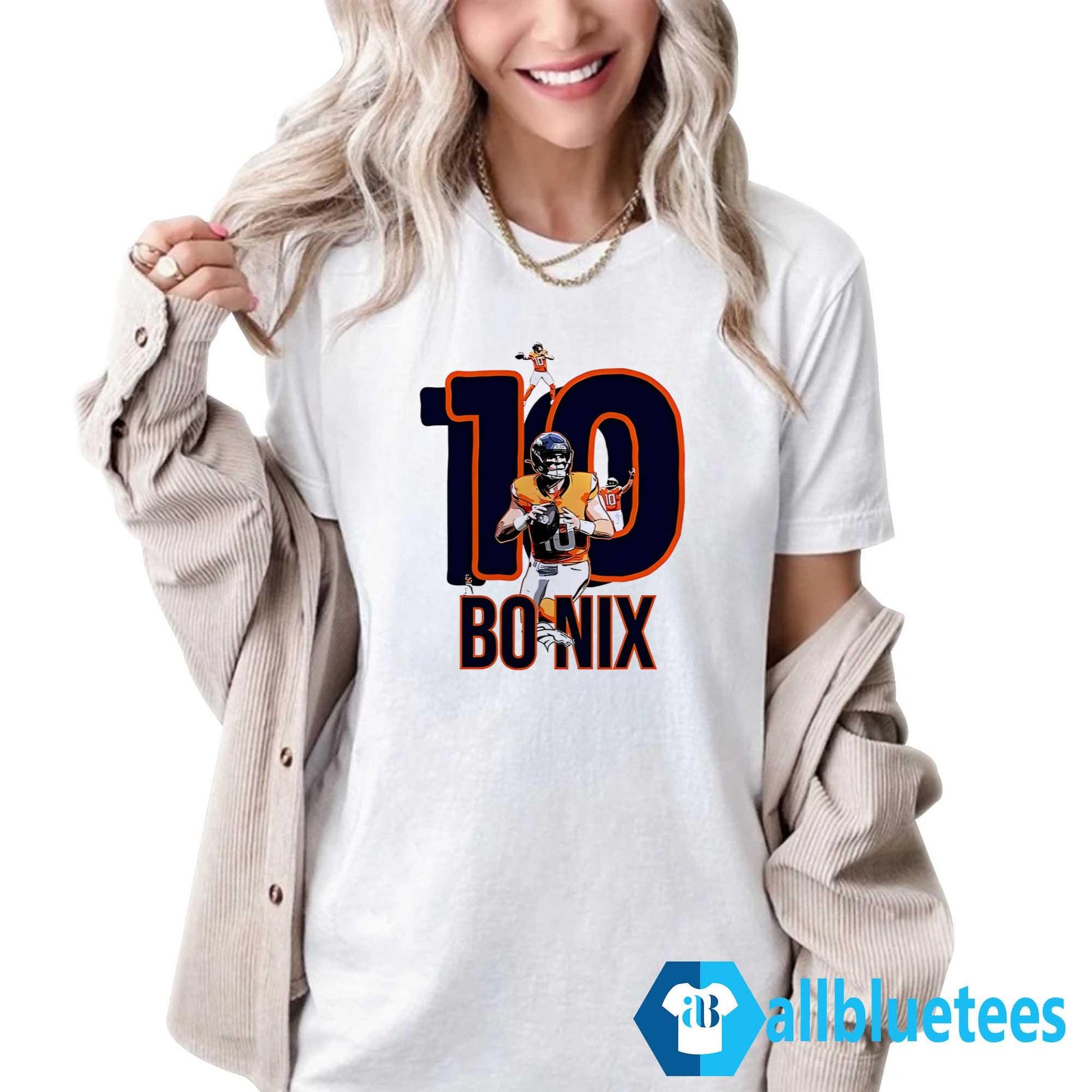 10 Bo Nix Shirt
