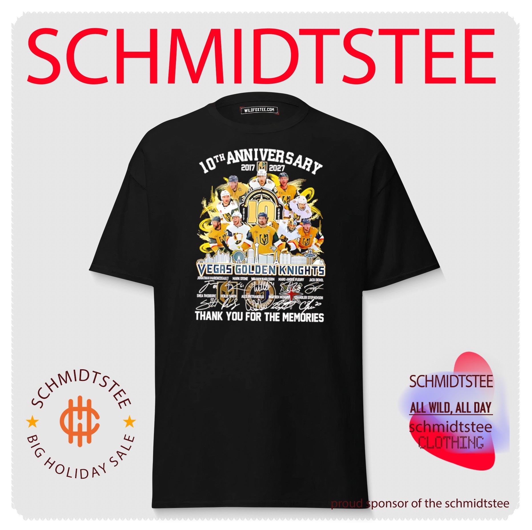 10th anniversary 2017 2027 Vegas Golden Knights thank you for the memories shirt