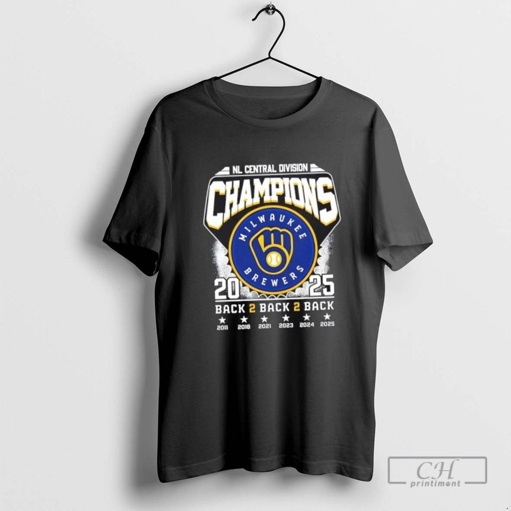 2025 Back To Back To Back Nl Central Division Champions Milwaukee Brewers
