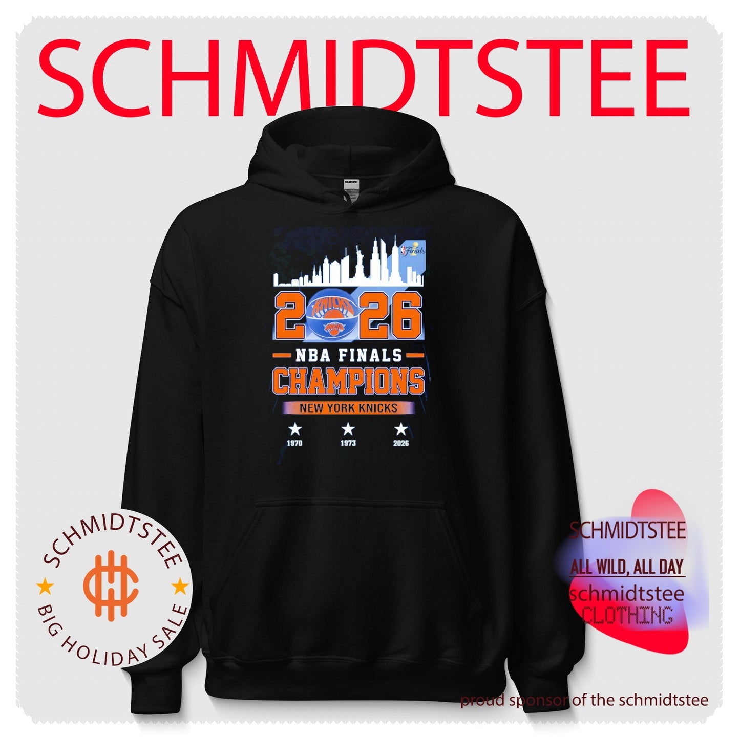 2026 NBA Finals Champions New York Knicks 3 Time 1960 1973 2026 skyline T-shirt