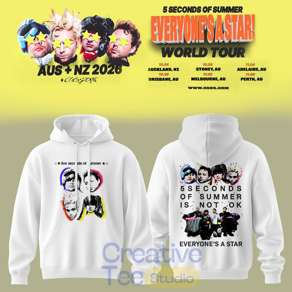 5 Seconds of Summer Everyone’s A Star! World Tour 2026 Special Tee Hoodie