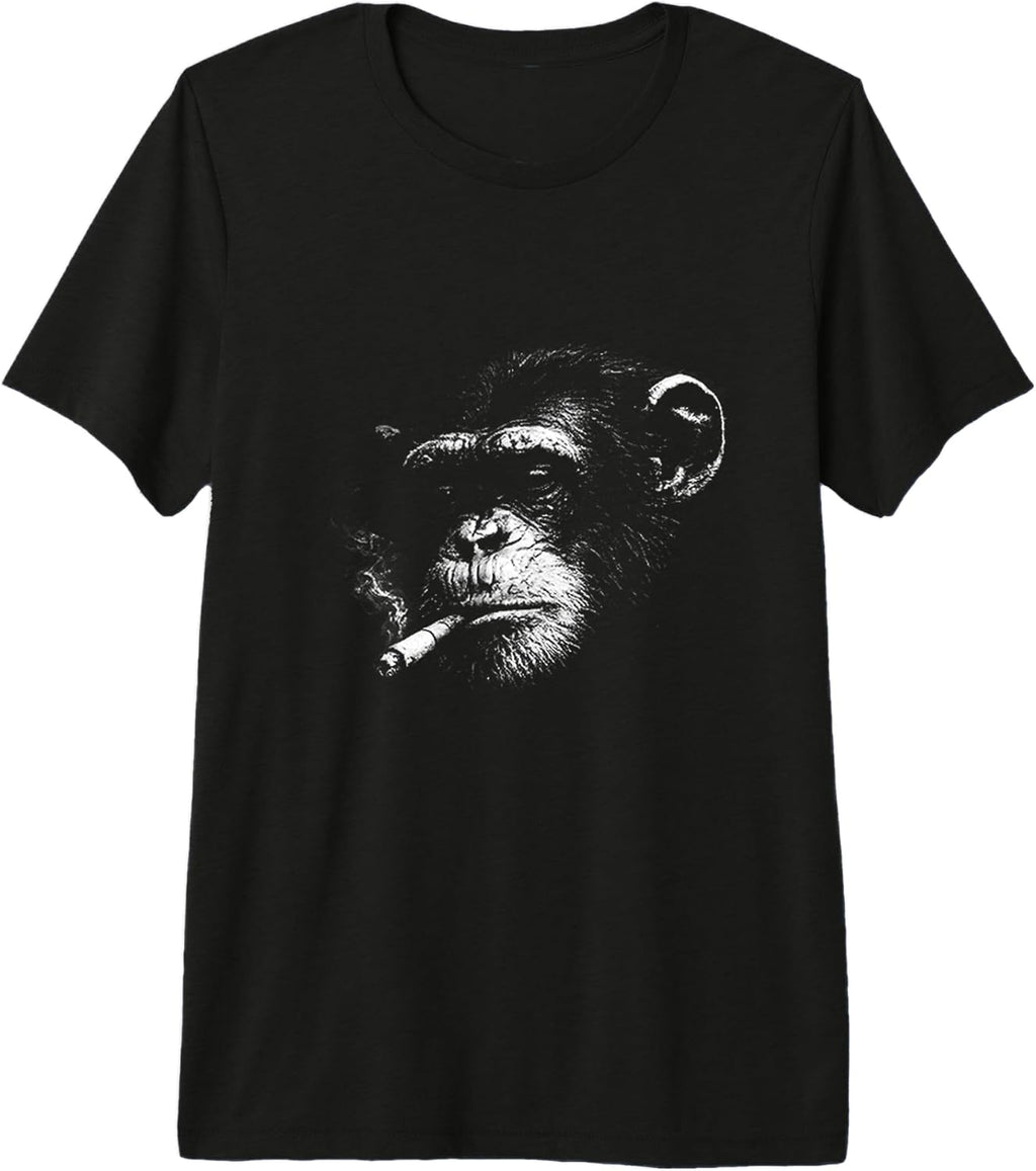 Vintage Funny Smoking Chimp Meme Art For Men Women