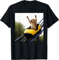 Funny Labrador Dog Riding Roller Coaster Meme for Dog Lovers T-Shirt