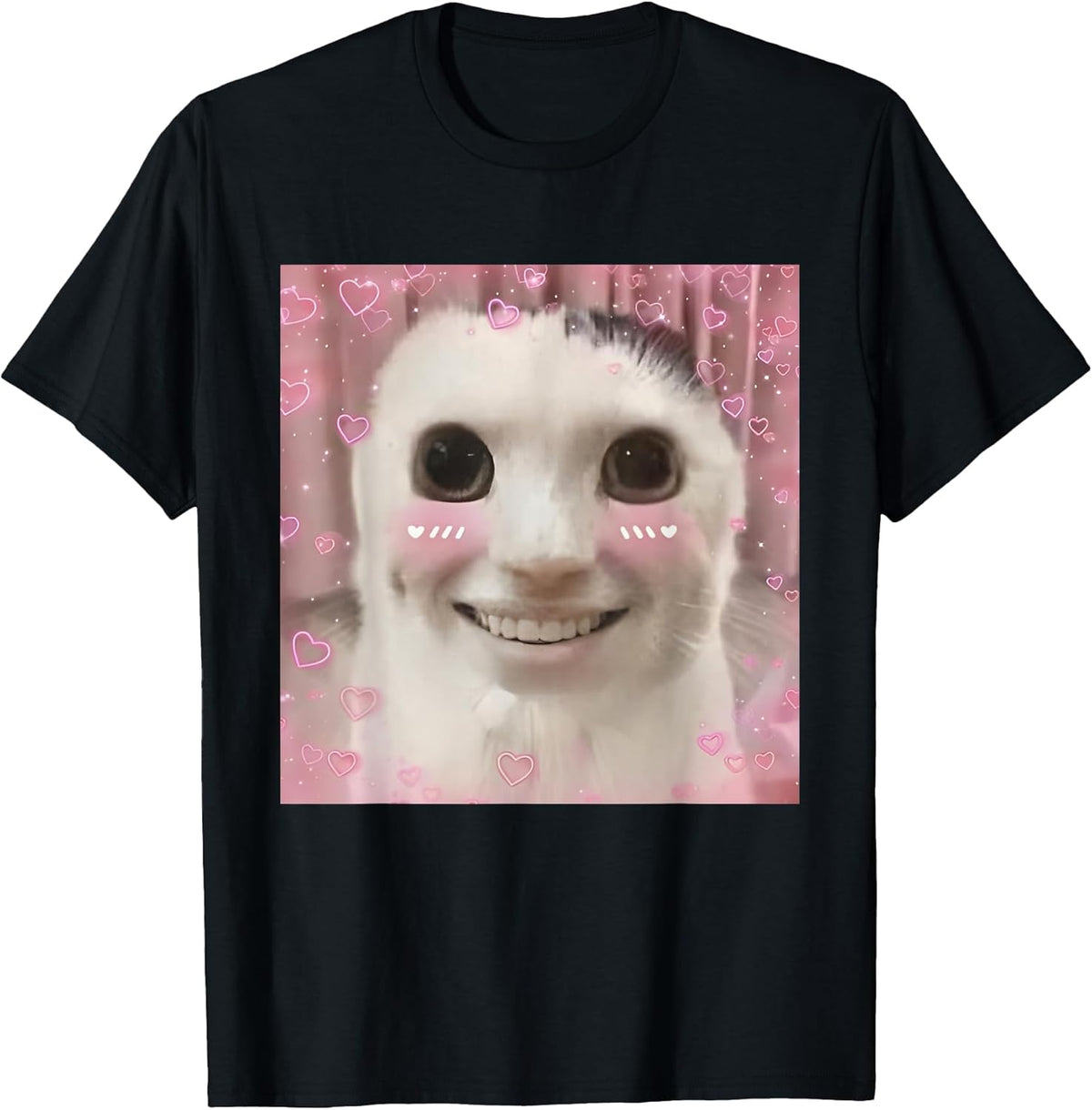 Goofy Ahh Cat Meme Dank Cursed Weirdcore Cringey Banana Cat T-Shirt