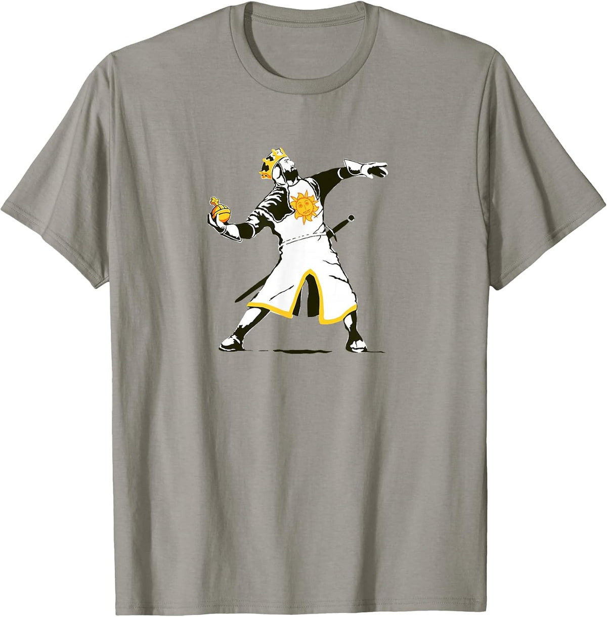 King Arthur lobbeth Thy holy Hand Grenade Funny Graffiti Art T-Shirt
