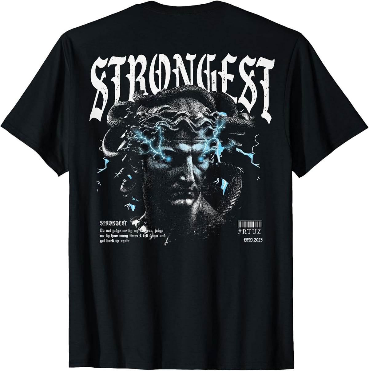 Modern hip hop vintage graffiti urban back print streetwear T-Shirt, Small