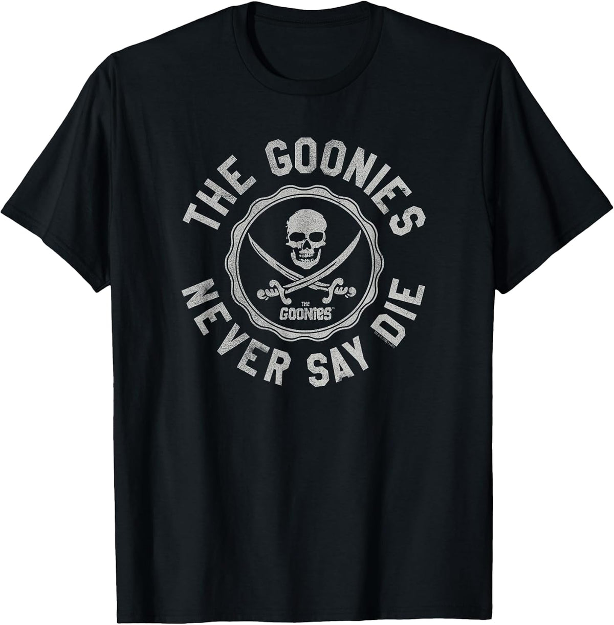 Never Say Die Varsity Seal Retro Movie T-Shirt