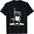Retro Raccoon Rock Music Gift Men Kids Women Funny Raccoon T-Shirt