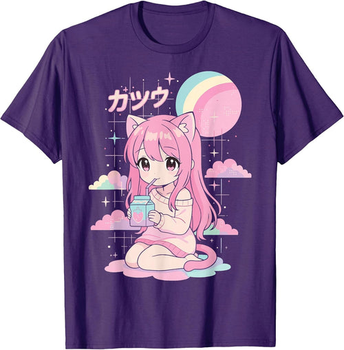 Anime Girl Strawberry Milk Kawaii Cute Pastel
