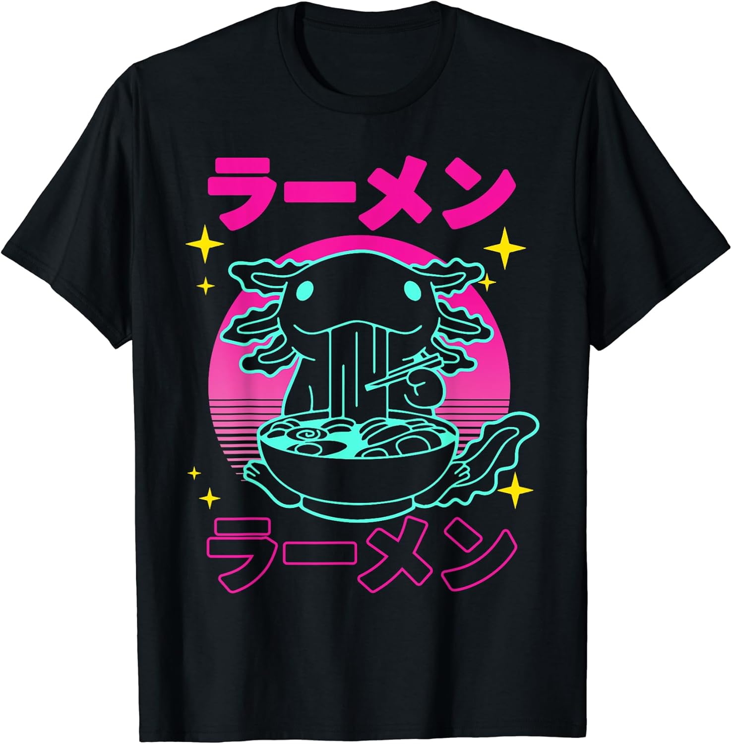Retro Aesthetic Kawaii Axolotl Japanese Noodles