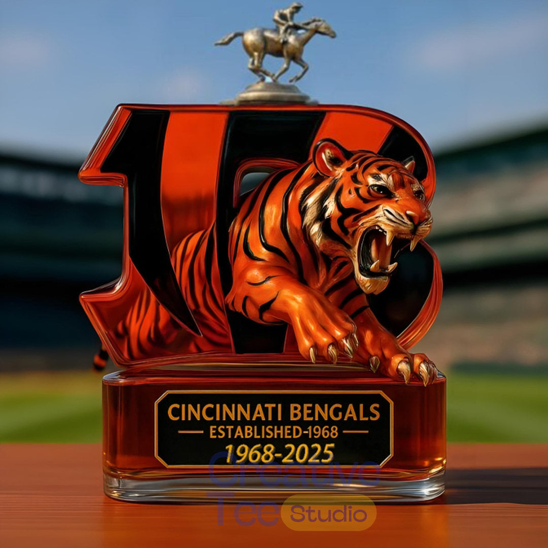 Cincinnati Bengals 57th Anniversary ‘Crowned Jungle Spirit’ Whiskey Bottle