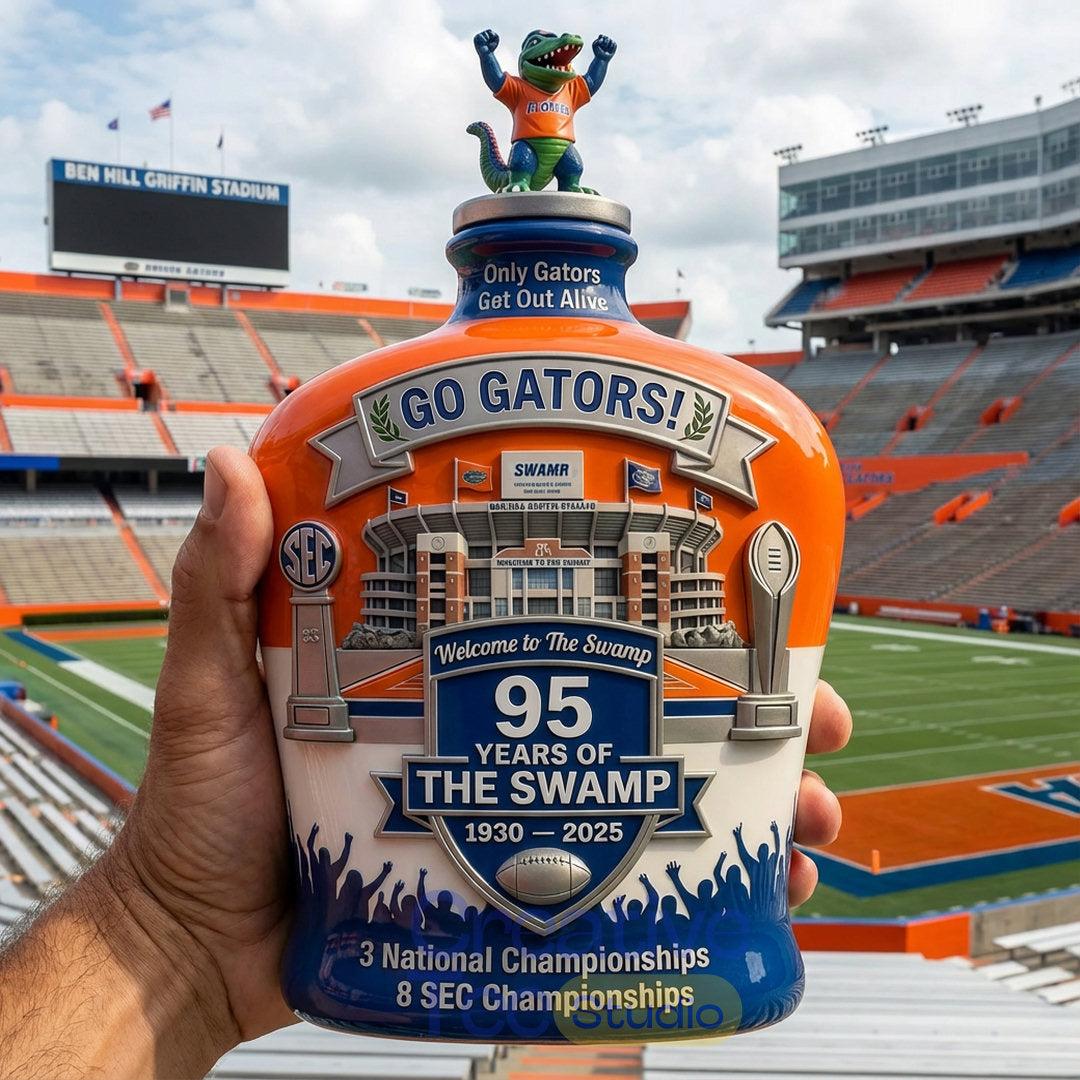Florida Gators “The Swamp” 95th Anniversary Whiskey Bottle