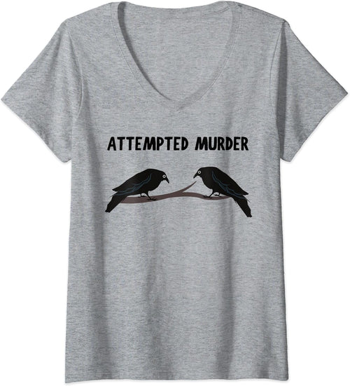 Attempted Murder Of Crows Funny Birdwatcher Pun