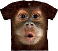 Men's Big Face Baby Orangutan T-Shirt, Brown