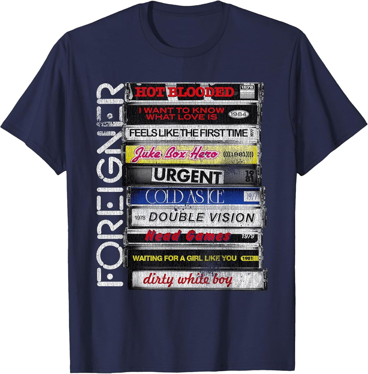 Classic Hit Songs 80s Rock Band T-Shirt