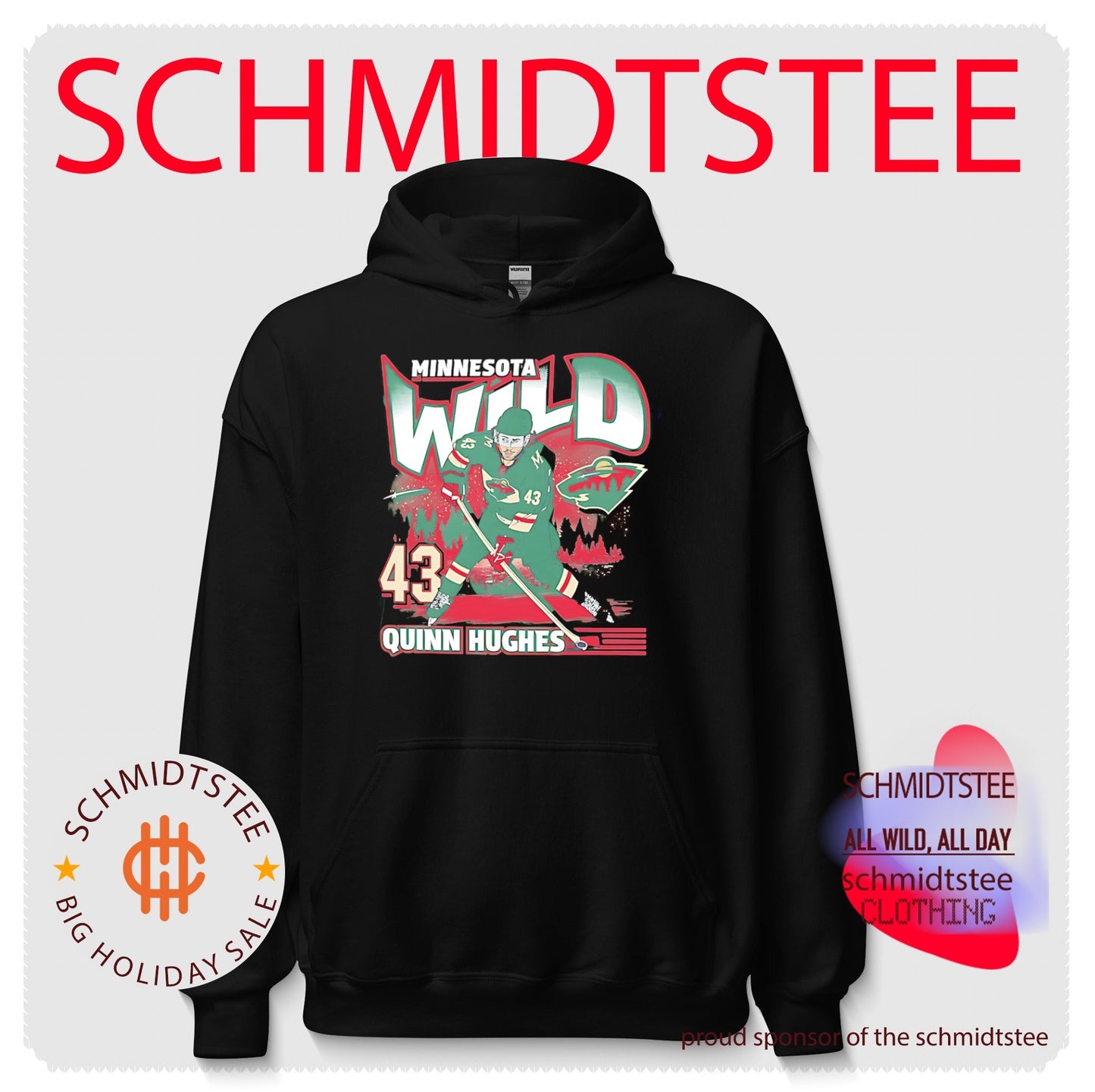 Minnesota Wild Quinn Hughes City Name & Number shirt