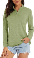 Women's UPF 50+ Sun Shirts Long Sleeve 1/4 Zip Pullover Quick Dry Workout Hiking Tops Running Athletic Shirts