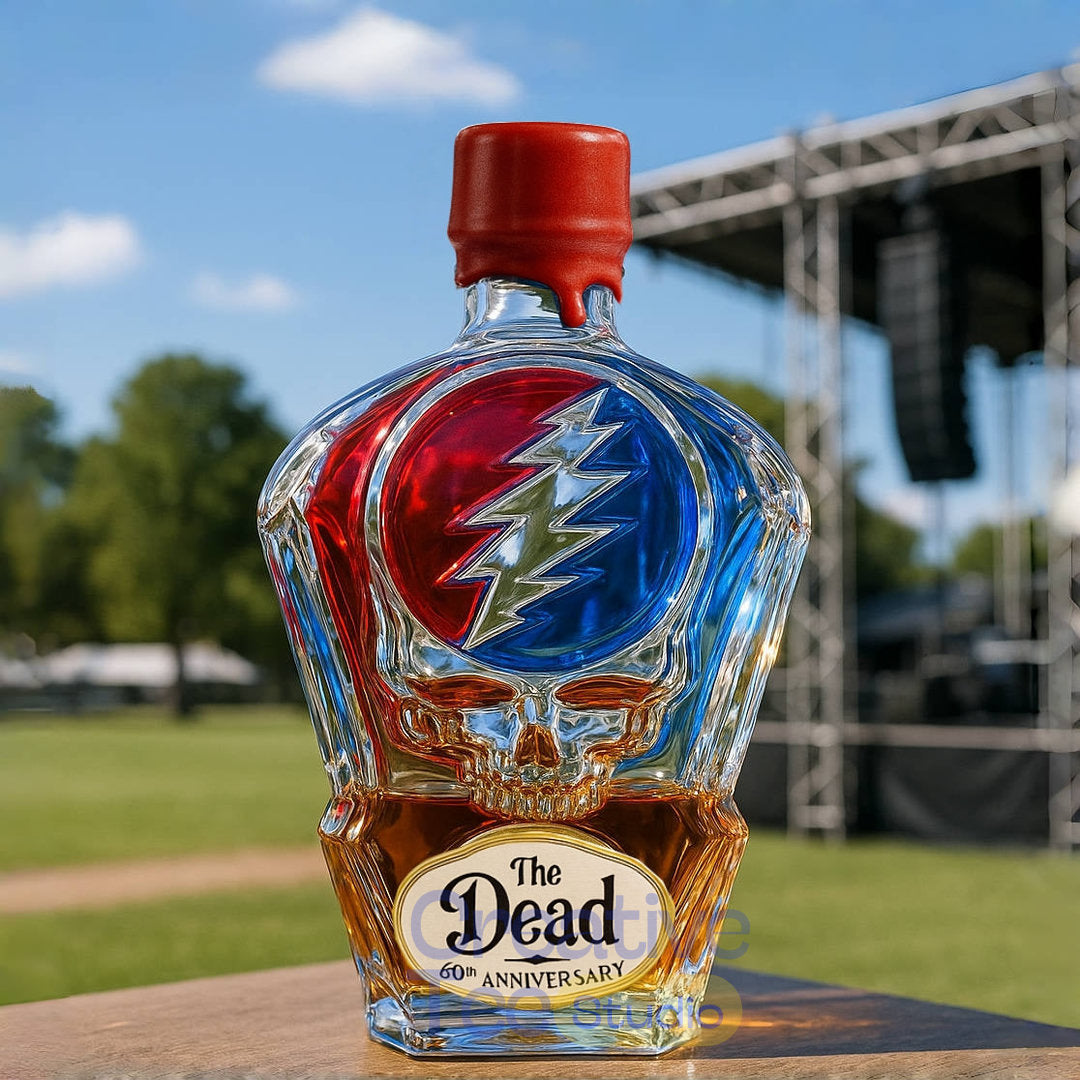 The Grateful Dead 60th Anniversary “Music That Never Ends” Whiskey Bottle