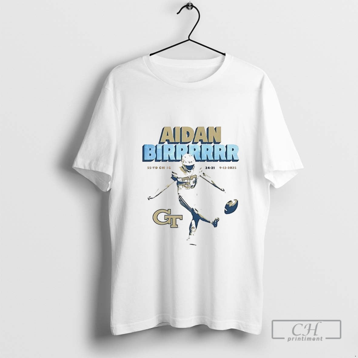 Aidan Birr Georgia Tech Yellow Jackets Celebrate The Moment T Shirt Sweater