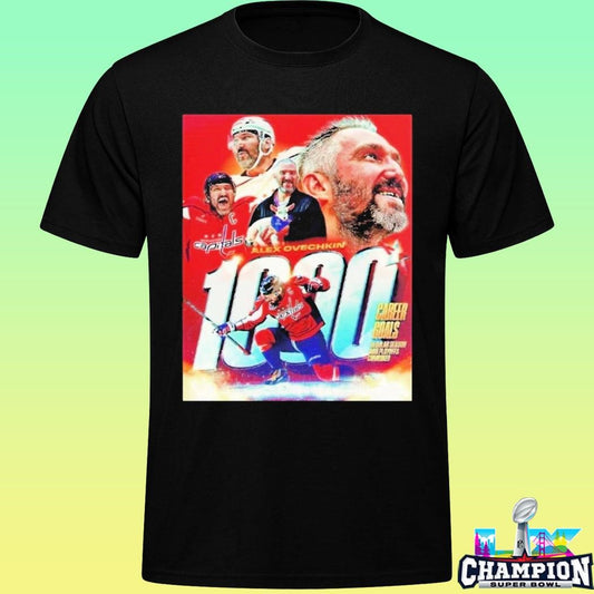 Alex Ovechkin Washington Capitals Nhl 1000 Career Goals In Regular Season And Playoffs Combined Shirt