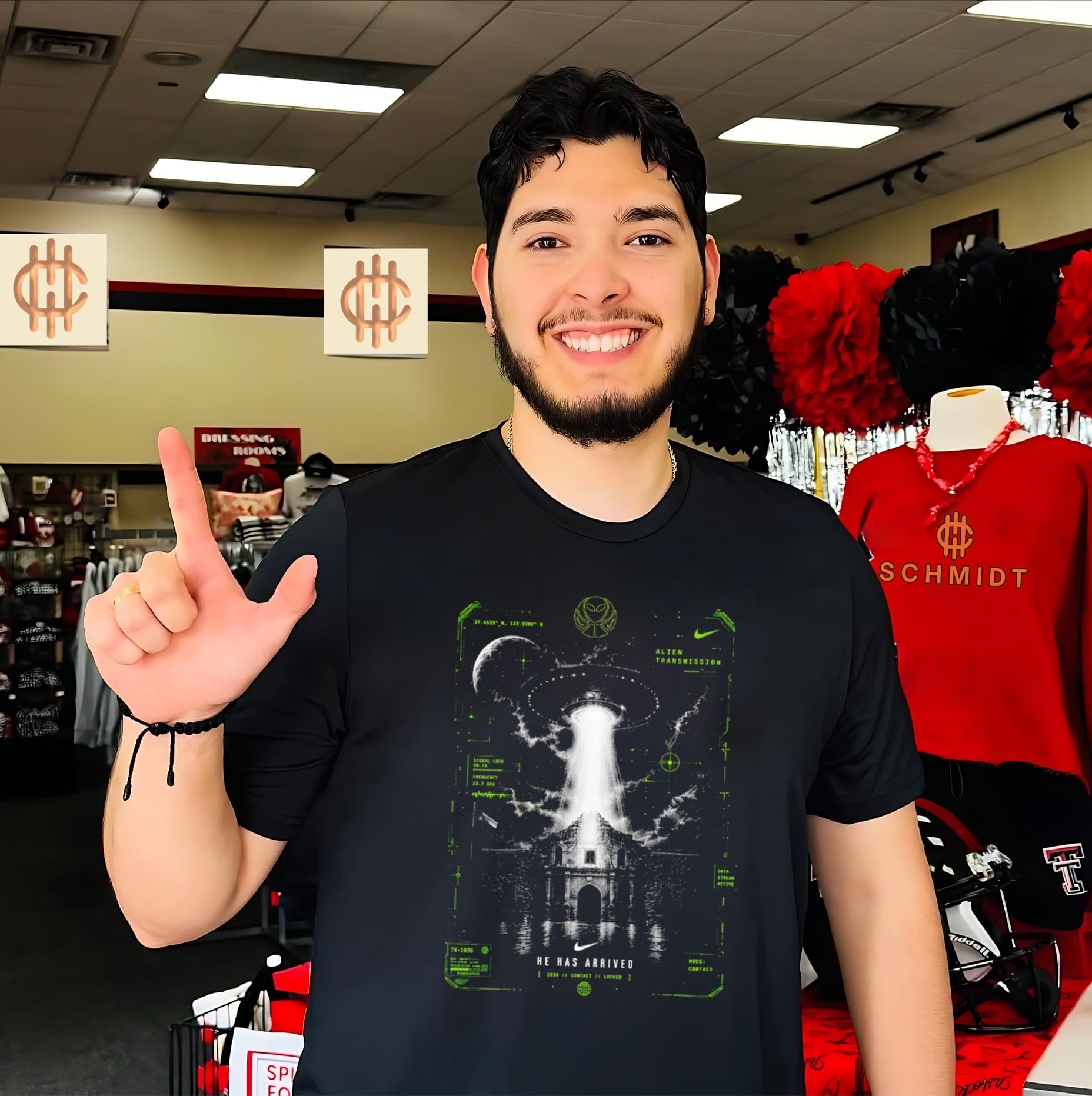 Alien Transmission he has arrived UFO vintage shirt