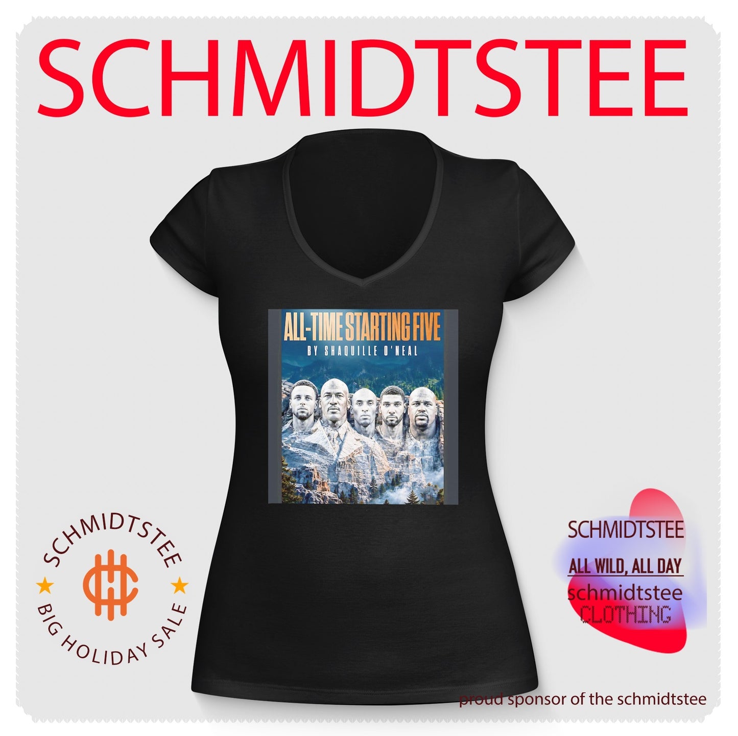 All time starting five Naruto parody shirt