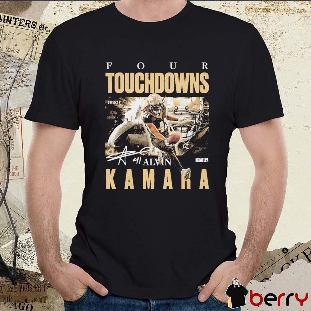 Alvin Kamara New Orleans Saints NFL 4 Touchdowns Signature shirt