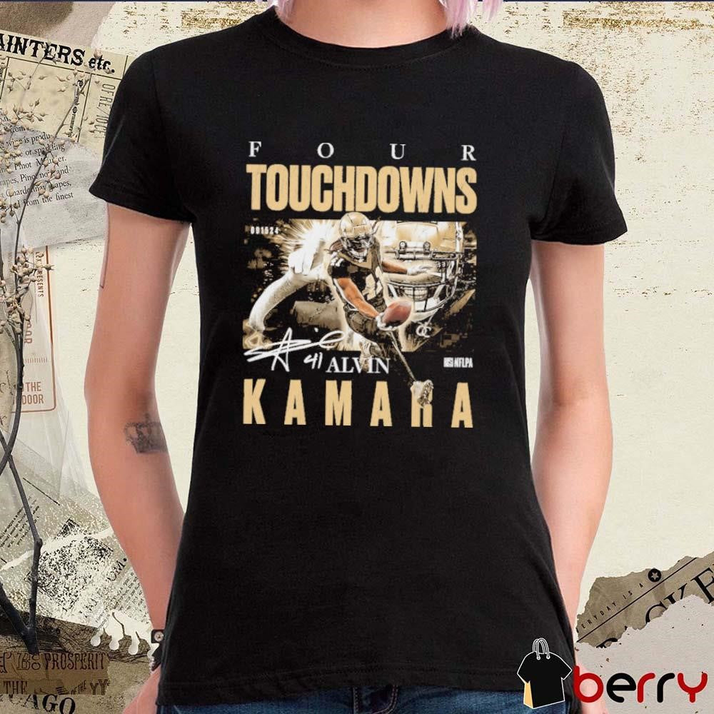 Alvin Kamara New Orleans Saints NFL 4 Touchdowns Signature shirt