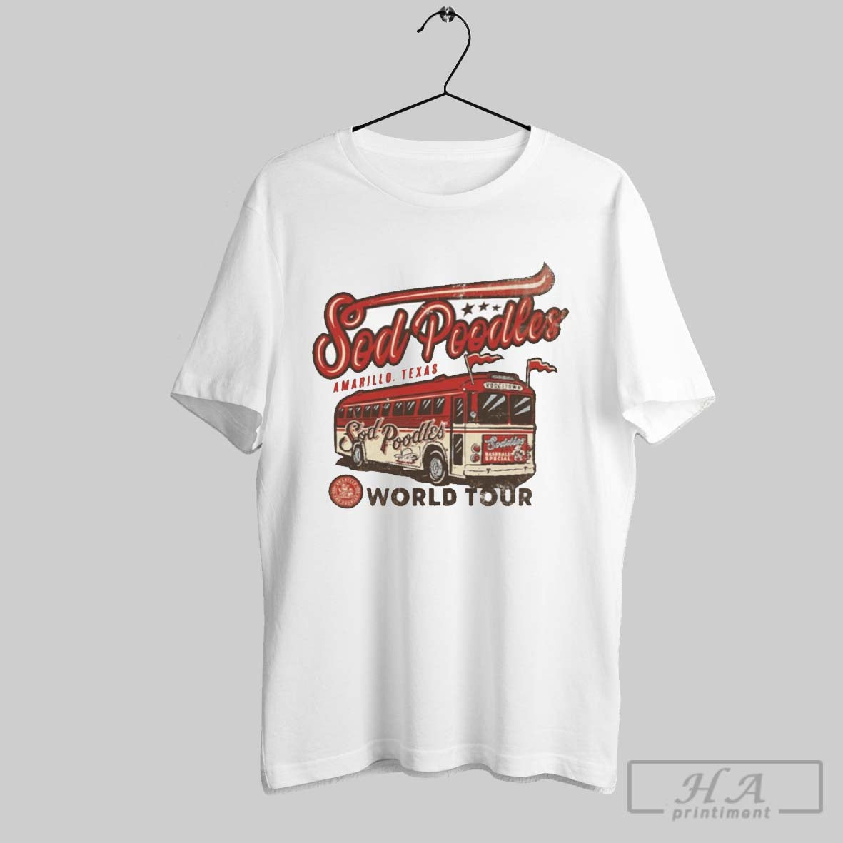 Amarillo Sod Poodles Tan World Tour Bus Crest