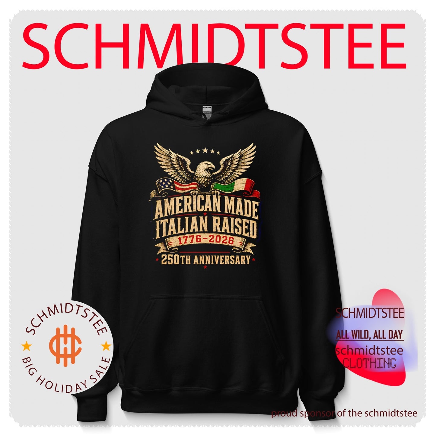 American made Italian raised 250th Anniversary 1776 2026 shirt