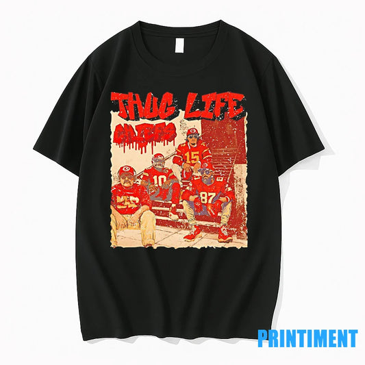 Andy Reid Patrick Mahomes Travis Kelcetyreek Hill Thug Life Kansas City Chiefs Tshirts Sweater