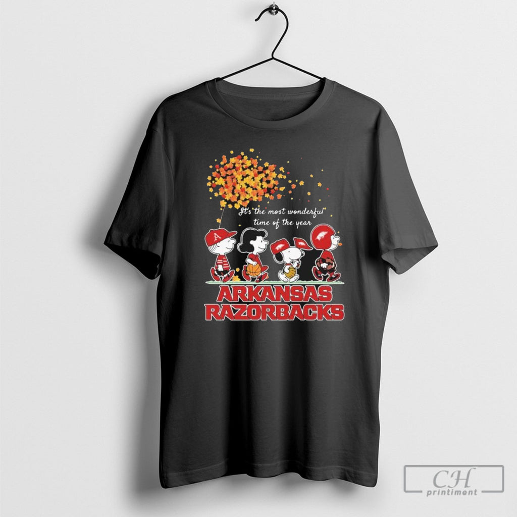Arkansas Razorbacks And Peanuts Characters Its The Most Wonderful Time Of The Year