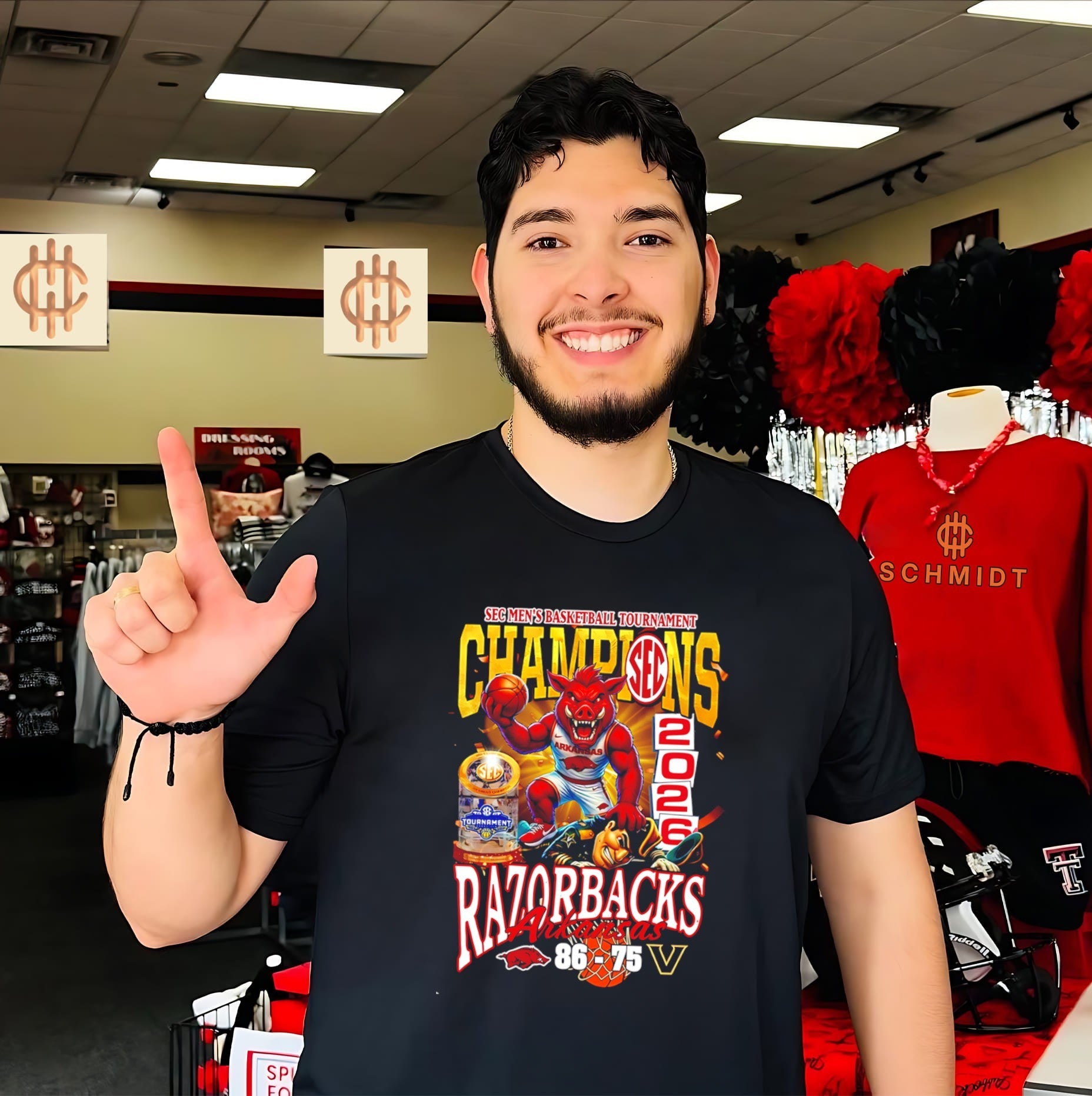 Arkansas Razorbacks SEC 2026 Mens Basketball Tournament Champions shirt