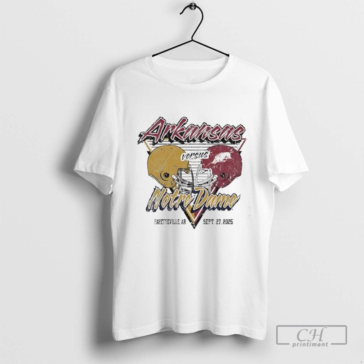 Arkansas Razorbacks Vs Notre Dame Fighting Irish Football 2025 Retro
