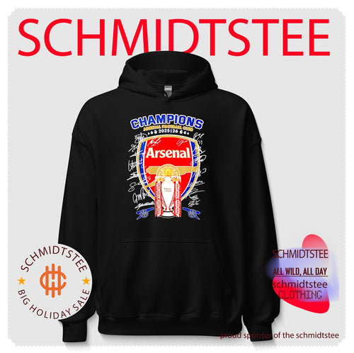 Arsenal Football Club champions 2025 2026 logo signature shirt