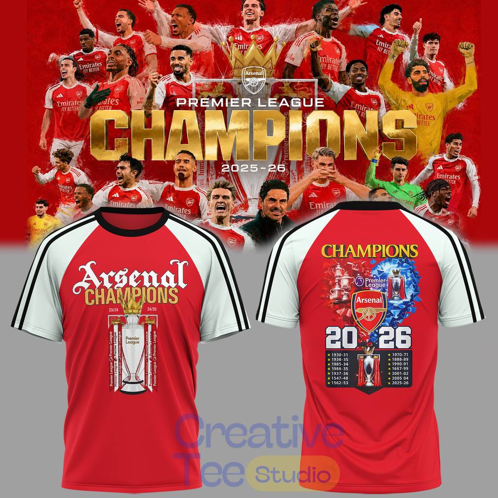 Arsenal Premier League Champions 2025-2026 Shirt