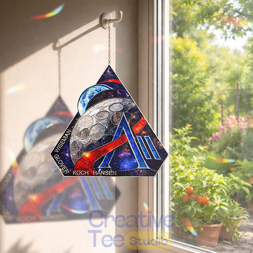 Artemis II Tribute Suncatcher Home Decor