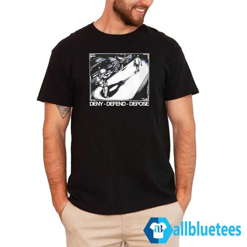 Assassination Print Deny Defend Depose Shirt